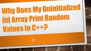 Why Does My Uninitialized int Array Print Random Values in C++?