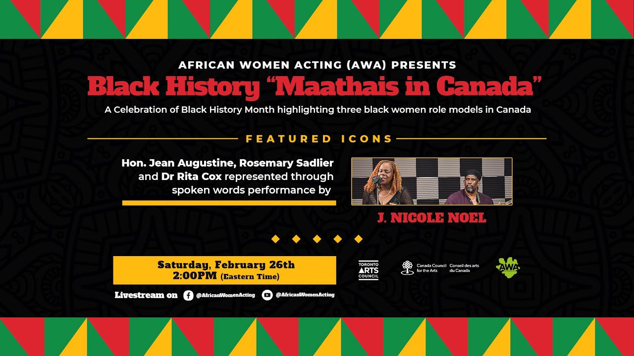 African Women Acting (AWA) presents Black History “Maathais in Canada”