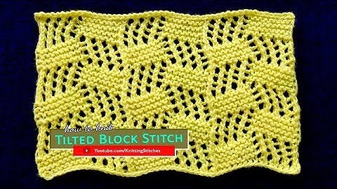 HowToKnit Tilted Blocks Lace