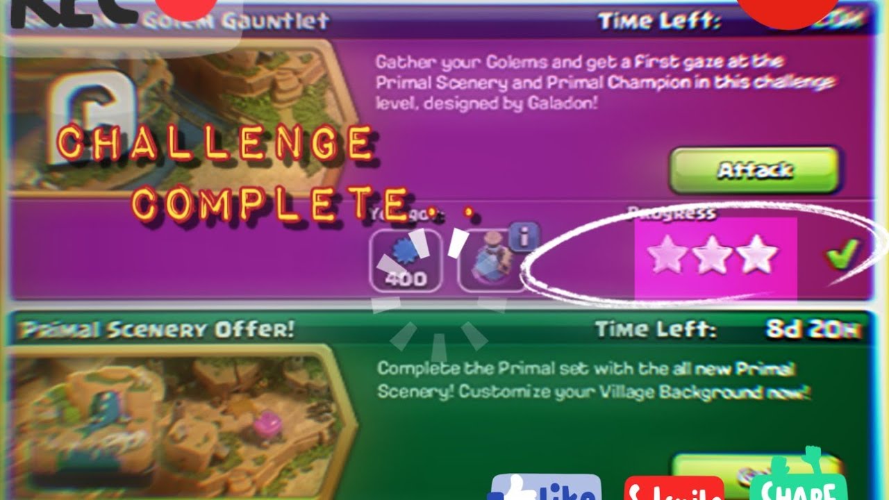 Galadon's golem gauntlet challenge - YouTube