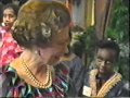 The queen of england talks to children