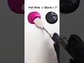 What Color Do Hot Pink and Black Make? | Color Mixing🎨🖌️ #asmr #colormixing #asmrcoloring