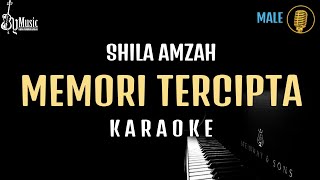 Shila Amzah - Memori Tercipta [Karaoke] Versi Piano | Male Key