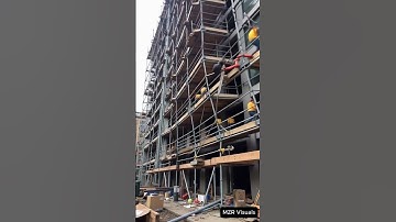 Scaffolding Collapse on Building Site! Safety Failure! #construction  #siteaccident #danger #fail