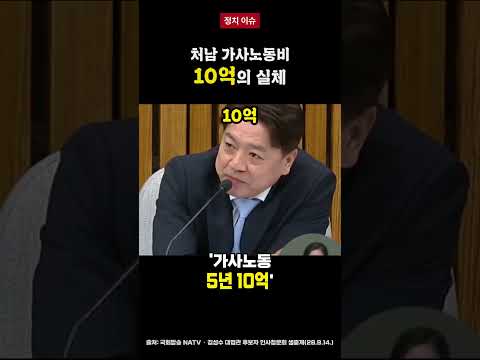 '처남 가사노동이 10억?' 황당한 계산법 내민 부승찬 의원