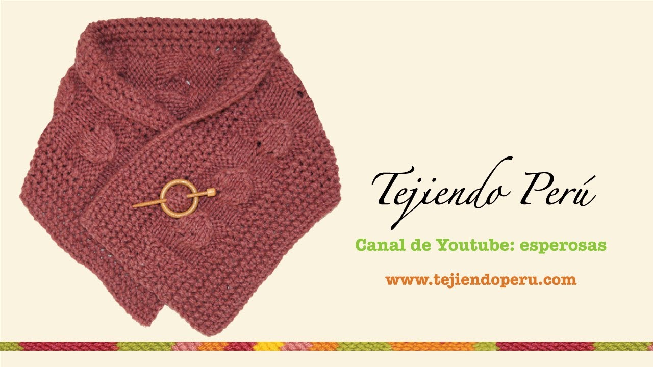 Cuello Tejido En Dos Agujas Cuello Tejido En Dos Agujas
