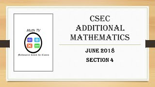 Celebrity CSEC ADDITIONAL MATHEMATICS|JUNE 2018| SECTION 4| STATISTICS AND KINEMATICS Profile
