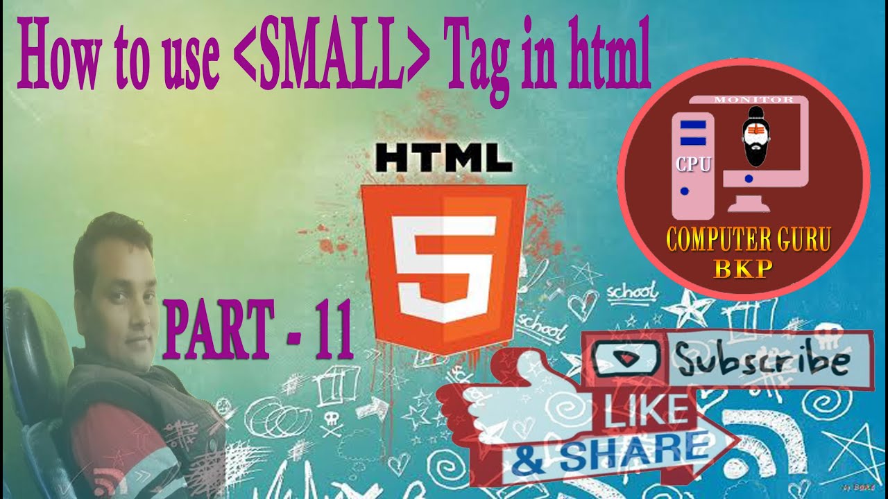 How to use Small Tag in the html || HTML में Small Tag का use कैसे करे ...