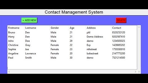 CONTACT MANAGEMENT SYSTEM IN PYTHON WITH SOURCE CODE