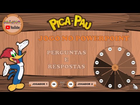 Jogo de perguntas e respostas feito no PowerPoint