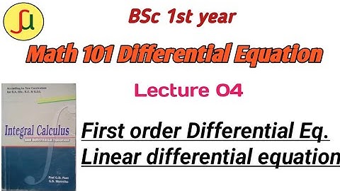 Lecture 04-Linear Differential Equation- TU BSc first year - Math  calculus 101unique study