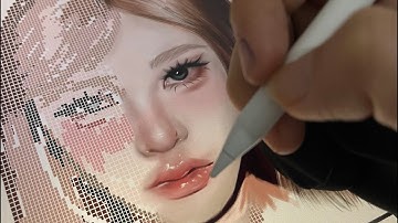 Pixel Art to Semi Realistic Digital Art LIVE DRAWING IN IBISPAINT