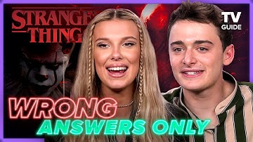STRANGER THINGS Cast Reveals Series Ending | Wrong Answers Only | Millie Bobby Brown, Noah Schnapp
