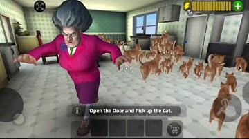 Playing Against Miss T in Scary Teacher 3D/ Cat Clones / Mod Menu / Android / IOS / Mod Menu 3d game