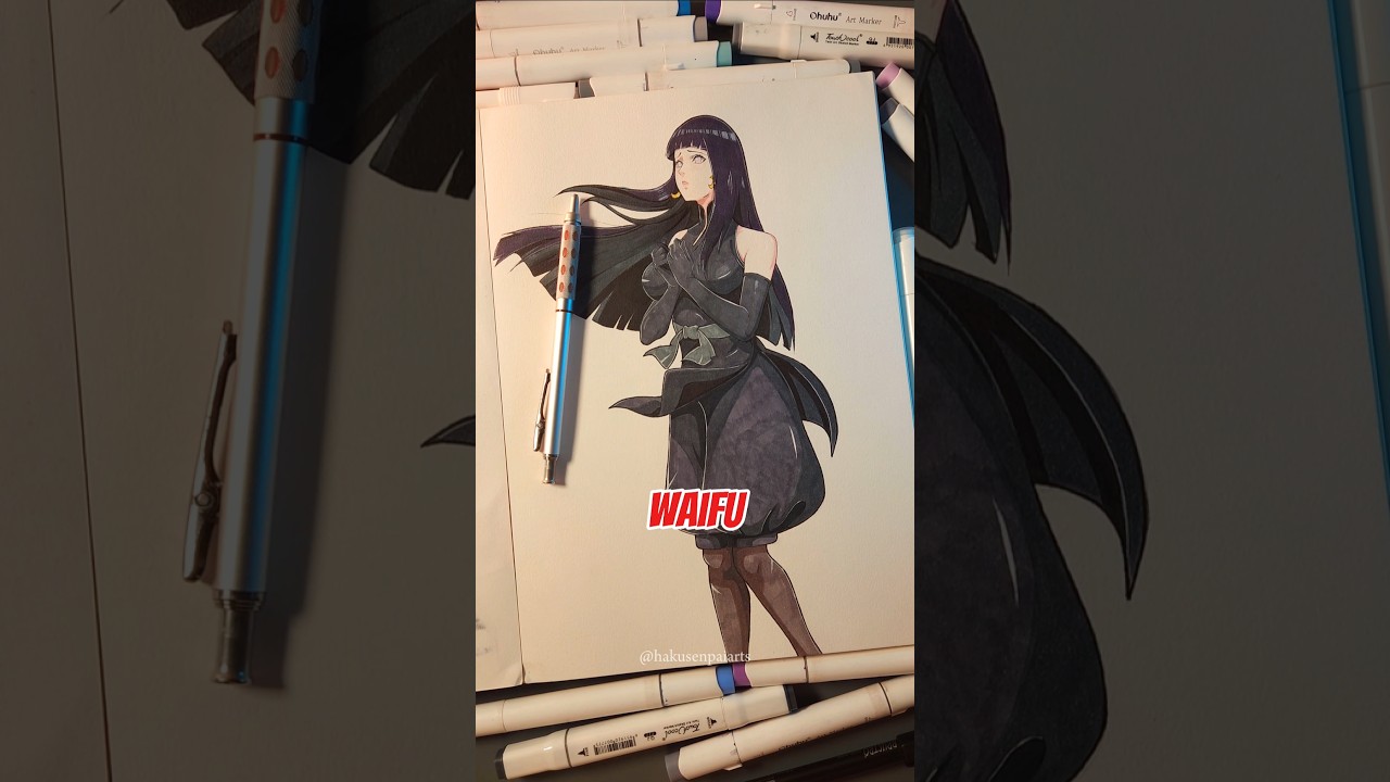 Drawing Hinata Hyuga (My wifey) ✨️🤞 