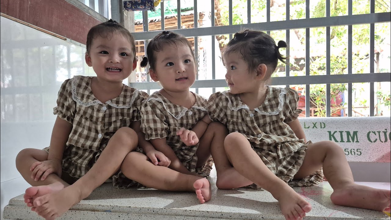 Ba bé sinh ba Mai Thùy Linh vui chơi cùng anh hai Quốc Kiệt, làm được nhiều trò mới | TAM CÔ NƯƠNG