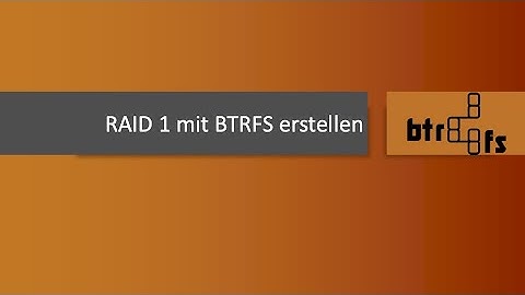 [HowTo] RAID 1 mit BTRFS