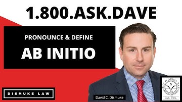 Properly pronounce and define ab initio