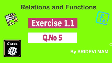 Class 10 chapter 1 Exercise 1.1 Sum No 5 | TN Samacheer New Syllabus 2020 | Relations and functions