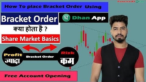 How To Place Bracket Order  in Dhan App | Bracket order kaise place Kare 