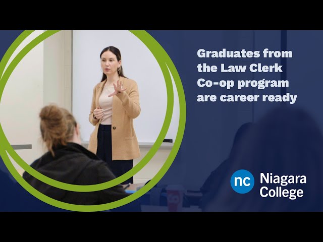 Graduates from the Law Clerk Co-op program at Niagara College are career ready