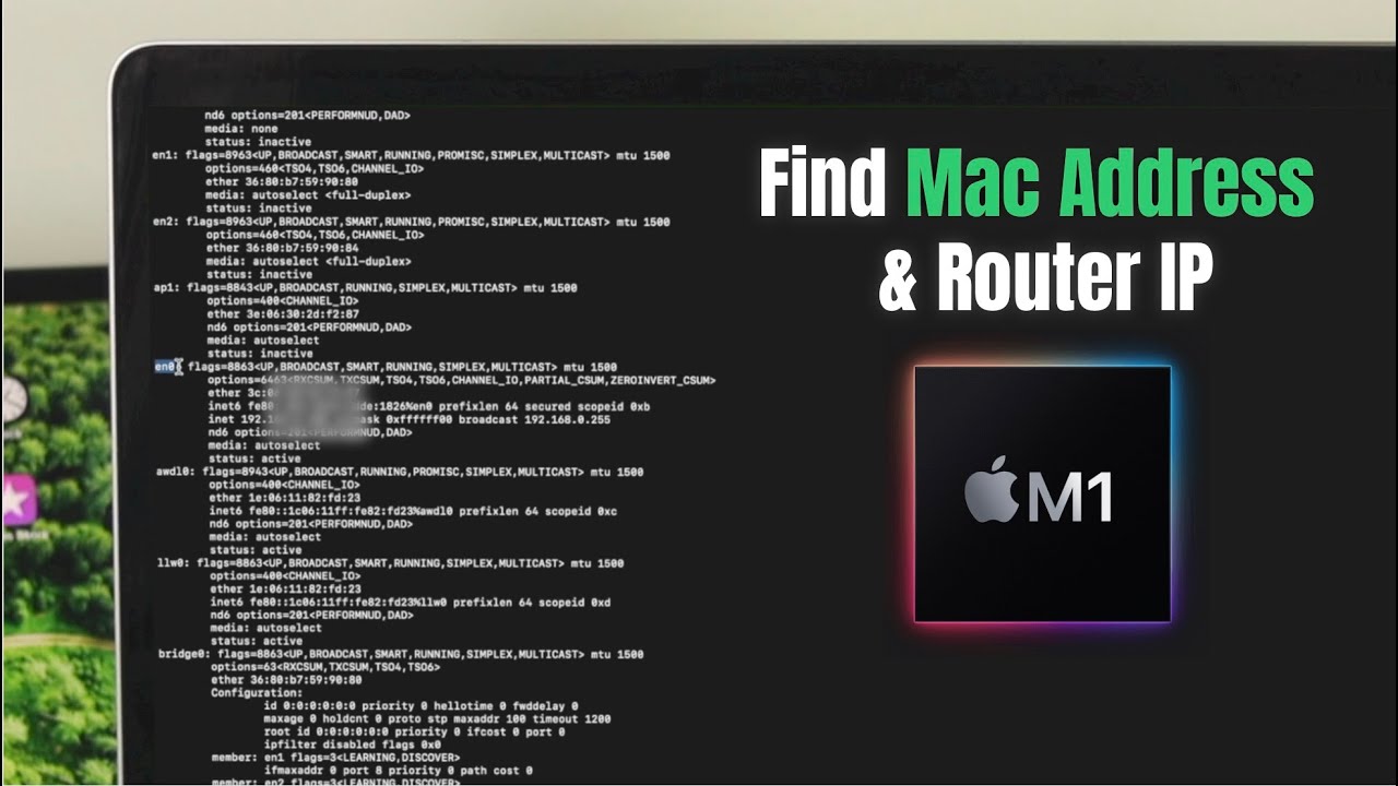 Anzai Met bloed bevlekt Uitpakken How to Find Mac IP address & Router IP on Mac M1 [Air/Pro/Mini] - YouTube