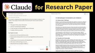 How to Write a Complete Research Paper from Literature Review to Final Draft with Claude Free Method screenshot 4