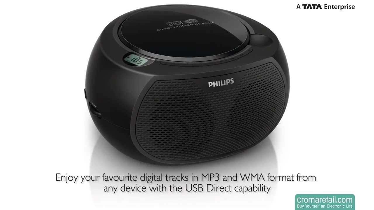 Philips Az380 Cd Soundmachine Black Youtube