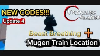 UPDATE 4 IS OUT NOW!!!! - Untitled Slayer |Beast Breathing and Mugen Train | NEW CODES!!! | UPDATE 4