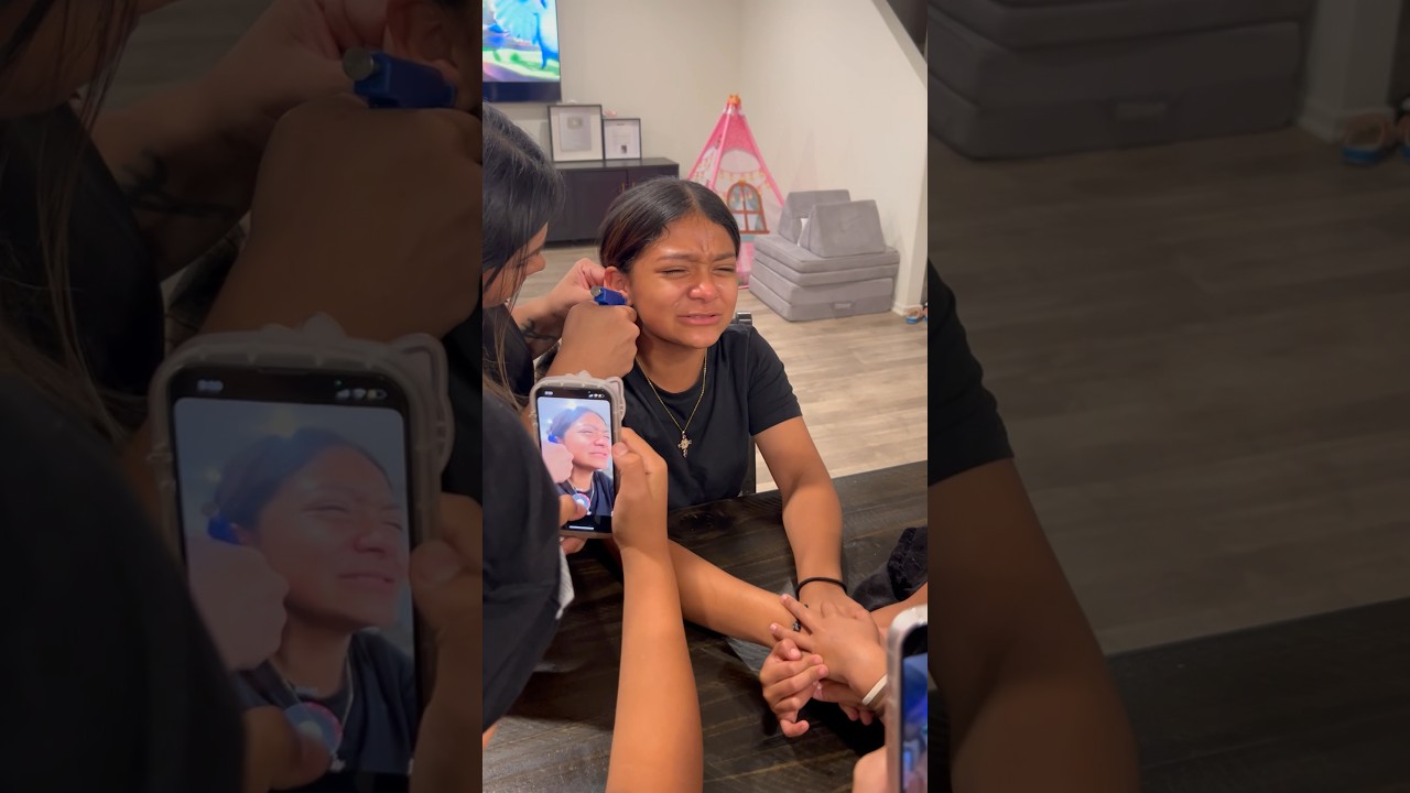 Ear piercing gone wrong 😂👀😱