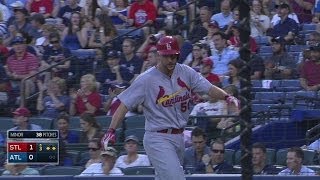 Stl Wainwright Scores On Double-Play Ball