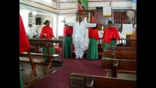 (Nevis) Charlestown Methodist Liturgical Dance Ministry - Easter Dance 2012.AVI