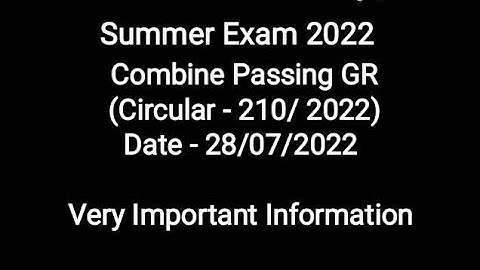 Combine Passing GR Realsed By SPPU - Very Important Information
