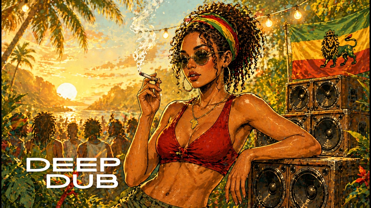 Dub Reggae Instrumental 🌅 | Golden Sunset Groove & Deep Echo Vibes ...