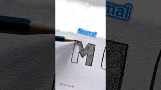 How to draw 3D letter 'M' ✍️🔥 #shorts