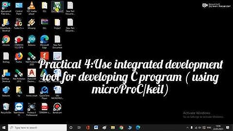 Embedded system Practical 4 : Use integrated development tool developing C program microProC/keil)