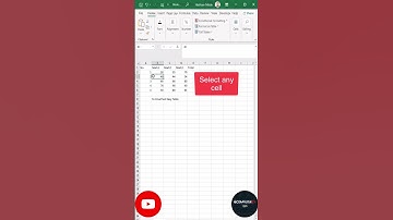Excel Create Easy Fast Table