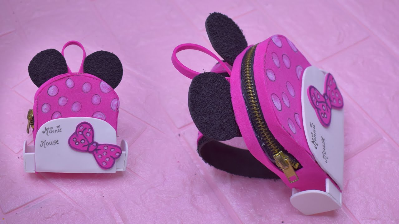 DIY: Miniature Minnie Mouse School Supplies ( Backpack) REALLY WORKS