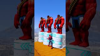 SpiderMan vs Minion Crazy Bridge Jump Race in GTA 5 🌉🔥 #shorts