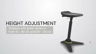Aeris - Muvman INDUSTRY Stool - Sit & Stand Better - Sit-Stand.Com