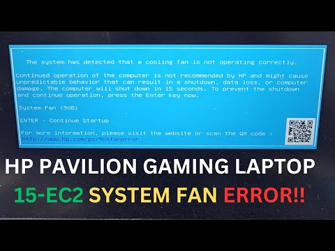 Why HP Pavilion Gaming Laptop 15-ec2 CPU and GPU Fan Error Fan Replacement by Thepcphone