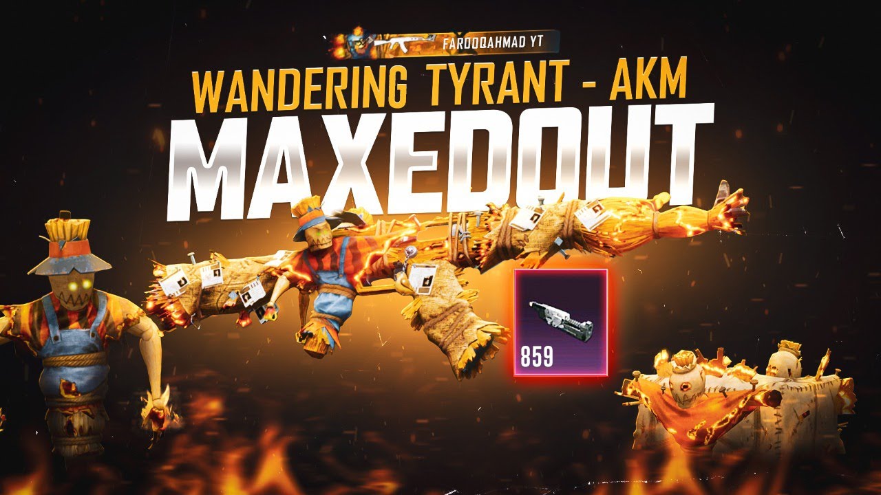 Wandering Tyrant AKM Maxing out with 859 Materials | 🔥 PUBG MOBILE🔥