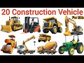 Construction Vehicles for Kids 🚜 Excavator, Bulldozer & Dump Truck | Fun Learning Video