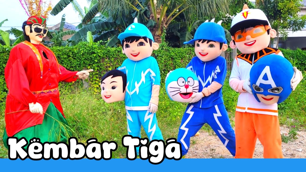 Drama Badut Boboiboy Kembar dan Tangan Ajaib | Badut lucu vlog bersama ondel-ondel betawi