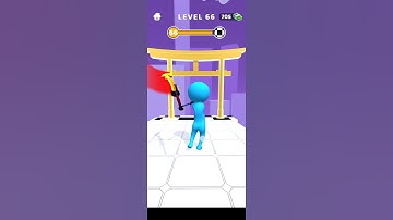 Sword play Level 66 - Ninja Slice Runne‪r‬ Gameplay Solution Walkthrough