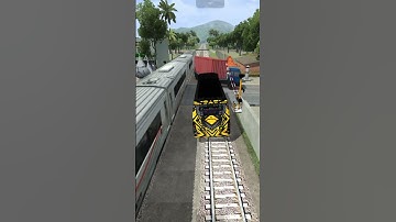 Bus🚌 VS Train🚆 | Bus simulator Indonesia #shorts #bussid #viral