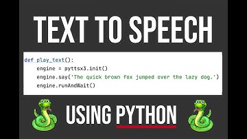 How to turn TEXT into SPEECH using Python and the pyttsx3 library