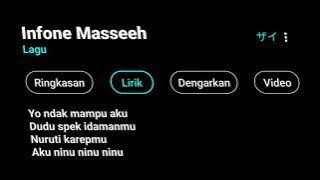 [CCP] MENTAHAN OVERLAY LIRIK LAGU YO NDAK MAMPU AKU || INFONE MASE