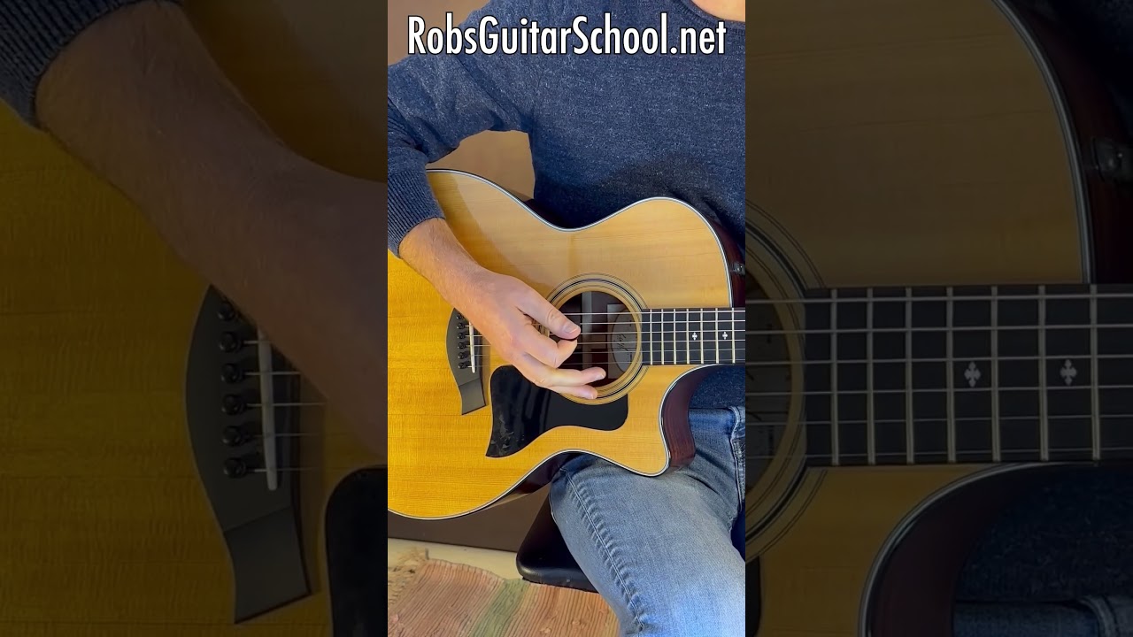 Strumming with Bass notes. Check us out at RobsGuitarSchool.net/learn #acoustic #guitar #shred