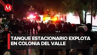 Se registra explosión por acumulación de gas en la Colonia Del Valle, CdMx